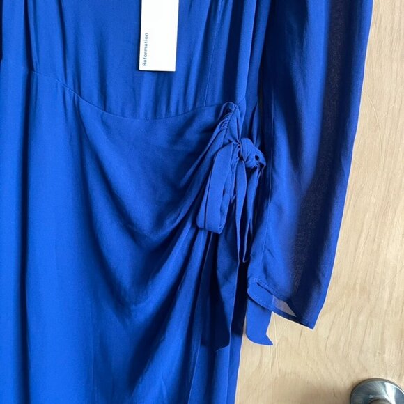 Reformation Theo Dress in Blue Danube Size 12 - Picture 5 of 13